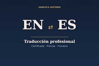traducciones de inglés a español, de forma profesional y precisa