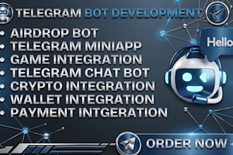 telegram bot tg crypto payment airdrop bot wallet tg miniapp game dapp api