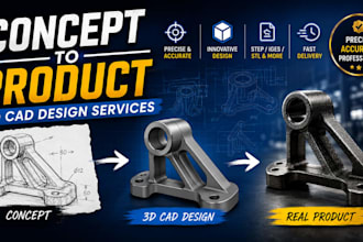 do 3d cad design and product design on solidworks