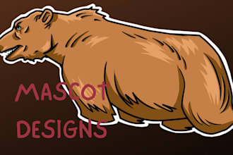 design custom mascot logo and cartoon character