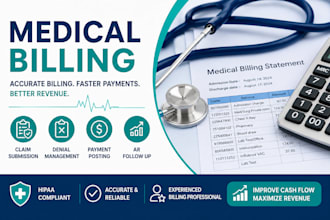 do medical billing, ar follow up, denial management and rcm