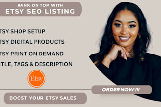 do etsy seo listing to rank on top, etsy shop setup, shop promotion, etsy audit