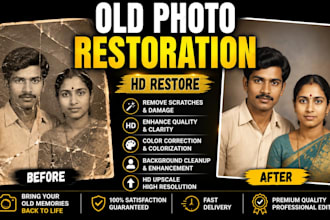 restore old photos memorial portraits
