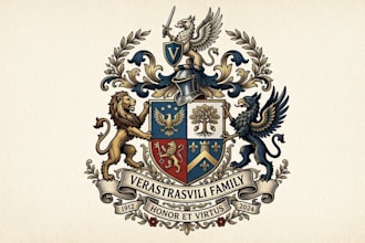design a custom family crest and emblem logo