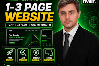 build a modern 1 to 3 page responsive website
