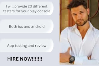 provide 12 testers for your google play console testing