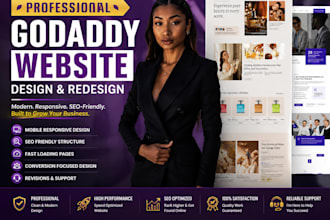 design redesign responsive professional business ecomerce godaddy website