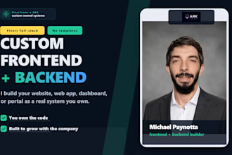 build a modern business website with backend automation