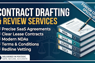 draft or review business contracts and agreements
