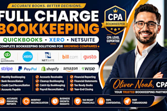 do full charge bookkeeping in quickbooks xero and netsuite for growing companies