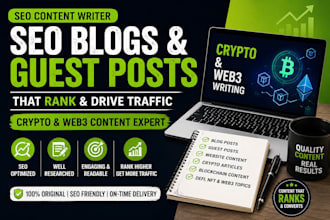 write well researched and SEO optimized crypto articles