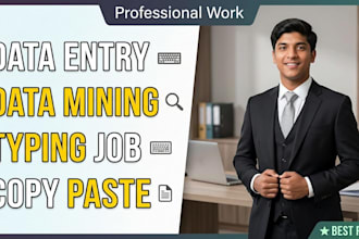 do PDF or jpeg to word or excel, web research, data entry
