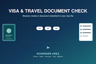 prepare and review your visa application travel itinerary