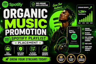 do organic music promotion and playlist placement campaign
