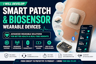 develop smart patch and biosensor wearable device from concept to prototype