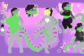 furry reference sheet fursona ref sheet anthro character design nsfw furry art