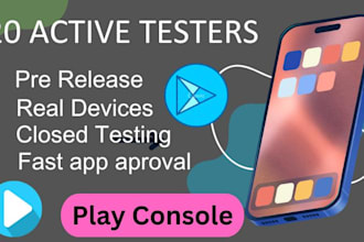 provide ios and android testers to test and rate your app