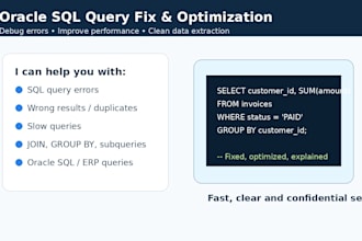 fix and optimize your oracle sql queries