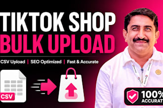 upload and SEO optimize your tiktok shop product listings