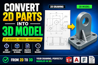convert 2d drawings into 3d models in solidworks