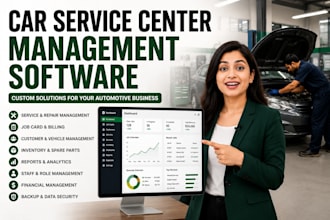 develop custom car service center management software