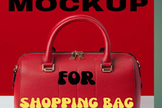 create realistic logo mockup on shopping bag