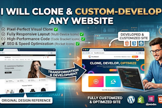 clone website and develop all website