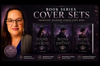 design a series book cover set with consistent branding and style