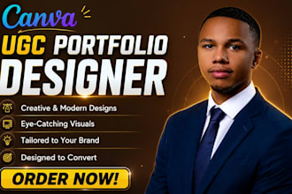 design professional ugc canva portfolio website ugc content creator website