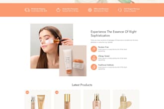 design shopify skincare store, beauty ecommerce website, cosmetic brand store