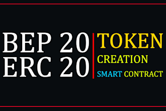create your own erc20 or bep20 token with advanced security, smart contra