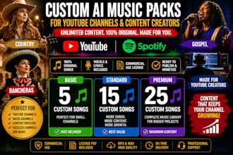 create ai music packs with commercial license for youtube creators