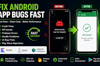 fix android app bugs crashes and api issues