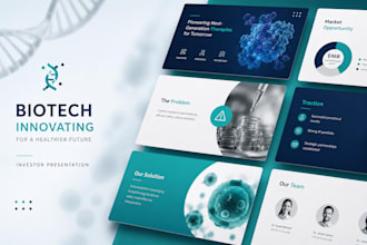 do biotech healthcare pitch deck designer for startup fundraising