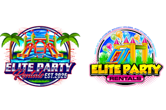 design luxury unique bounce house logo with creative concepts