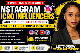 do instagram influencer marketing outreach micro influencer research list