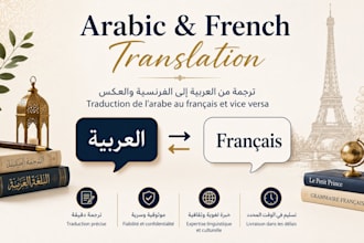 professional english arabic french translation