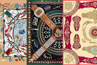 create customized scarf, bandana and hijab textile designs