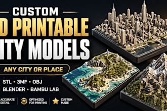 create a 3d printable city model