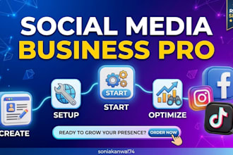 setup, optimize, and create social media business accounts