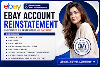 reinstate ebay account  ebay restriction appeal to mc011 and mc999 suspension