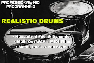 program hyper realistic midi drums for metal and rock