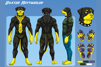 design furry reference sheet furry ref sheet anthro character sheet for fursuit