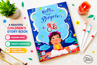 draw cute childrens book illustration and storybook illustration