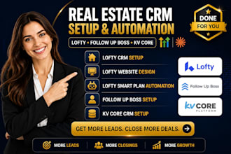 setup lofty CRM, lofty website, lofty smart plan, va follow up boss, kv core CRM