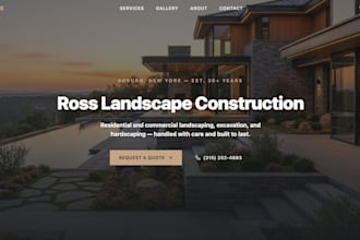 build a professional website for your landscaping business