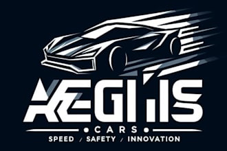 make custom high quality racing car logo with t shirt design