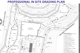 create site grading plan, road design, earthwork and land development plan