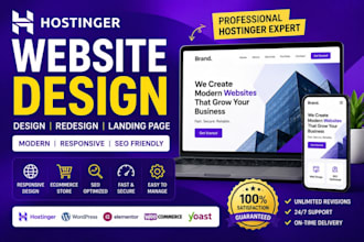 design and redesign hostinger website, wordpress and setup your shop page