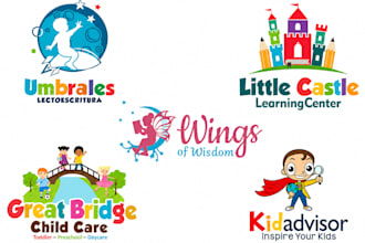 design modern adorable kids baby logo, baby products for your business